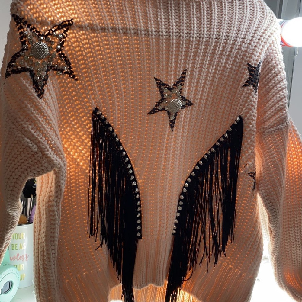 Showoff Pink embellished sweater